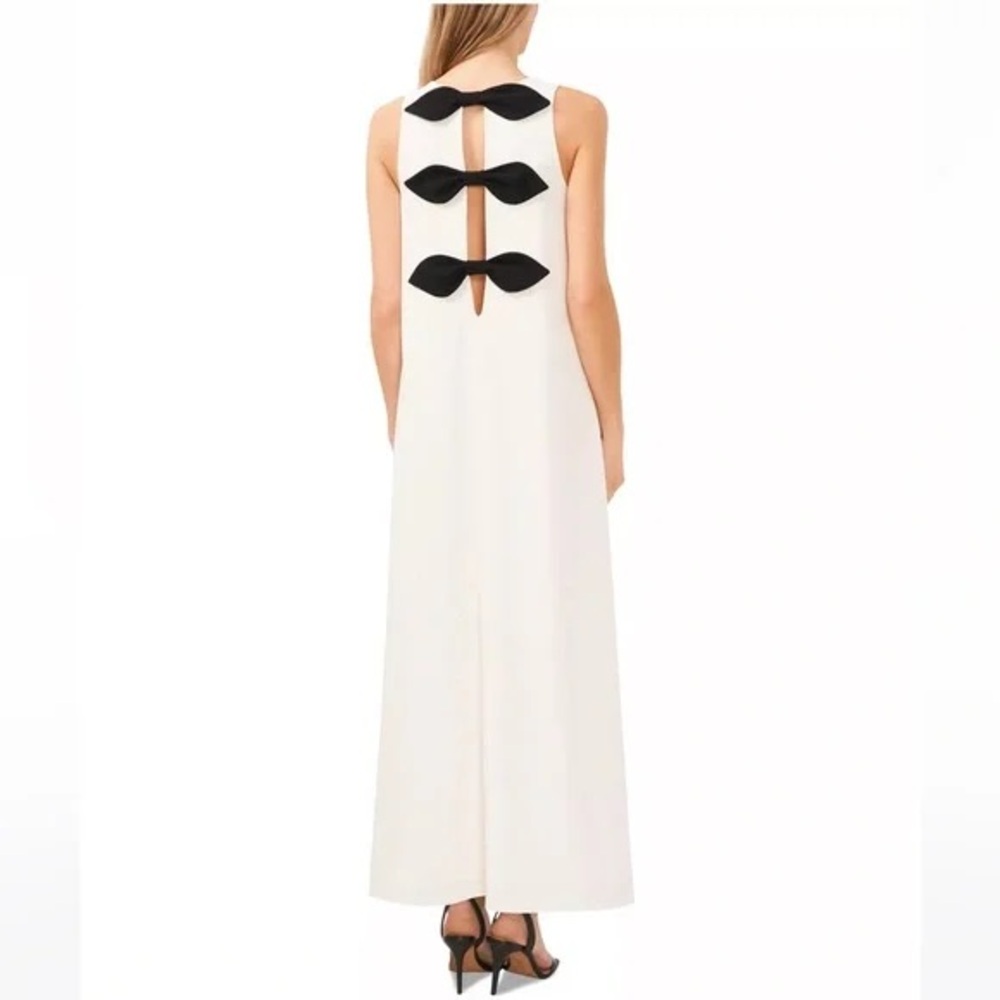 CECE Women's Sleeveless Bow-Back Maxi Dress Sz 4